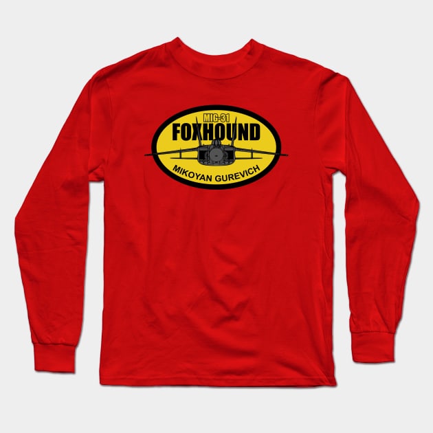 Mig-31 Foxhound Patch Long Sleeve T-Shirt by TCP